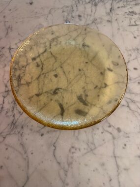 Fire and light citrus salad plate, 8 inches, EUC